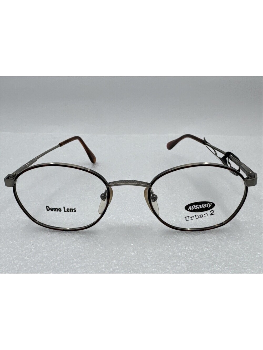 Vintage American Optical AO Safety Urban 2 Demi Pewter Eyeglasses 51-20-140